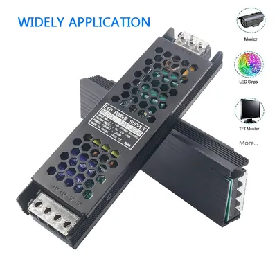 12V 24V LED-Netzteil AC zu DC-Transformator 60W 100W 200W 300W 400W Superdünner Konverter für Image