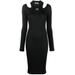 Versace Women Cut Out Knitted Dress Black