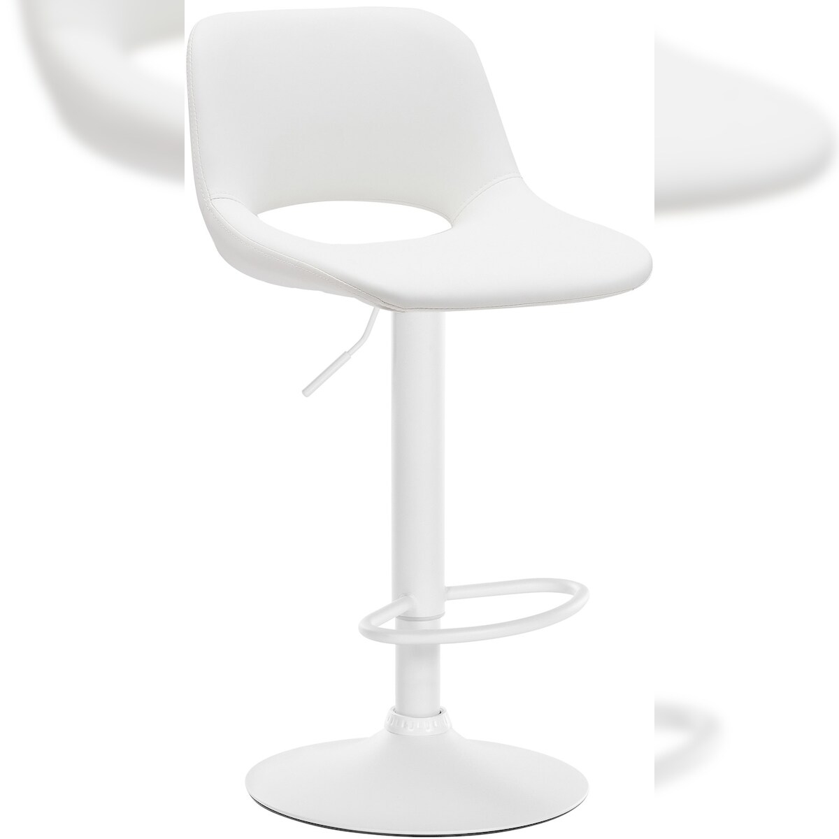 CLP Barhocker Camden Kunstleder weiß/Metall matt weiss Image