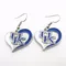 Custom 5pair/lot Heart Charm USA Sports Earrings UK Earrings Charms Jewelry Sport Fan Earring