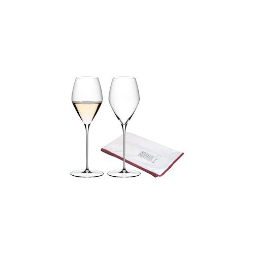 Riedel VELOCE Sauvignon Blanc Weinglas 2er Set + Poliertuch
