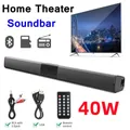 Barra audio da 40 W TV Altoparlante portatile compatibile con Bluetooth Barra audio Colonna wireless Sistema audio Home Theater RCA AUX per TV PC