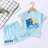 Paw Patrol Pijama set per bambini ragazzi ragazze Cartoon manica corta Sleepwear bambini vestiti per