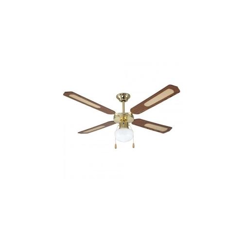 Deckenventilator 4 Flügel 1 Licht D.130 cm 70w WALNUSSFarbe DA54011