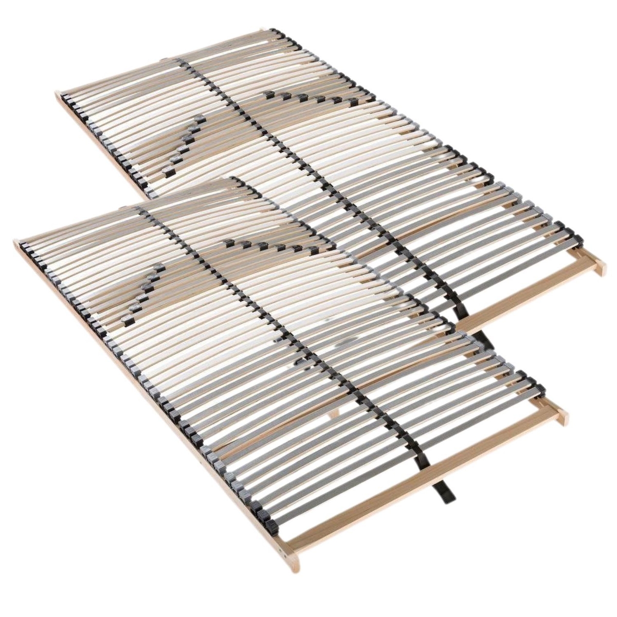 Sleepneo Lattenrost 160x200, Lattenrahmen aus Buche, 7 Komfortzonen, 42 Latten, Federholzrahmen Made in Germany, Lattenrost Selbstmontage, Traglast 150Kg Image