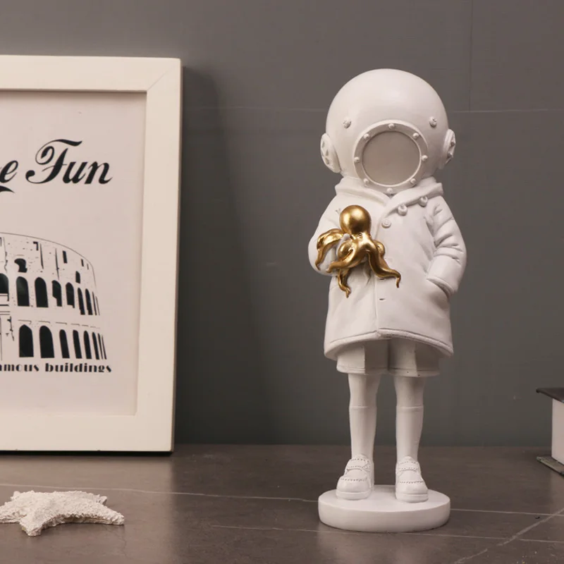 1pc Cross border best-seller Banksy Deepsea ragazza decorazioni artigianali in resina Decorazioni per mobili TV portico soggiorno casa