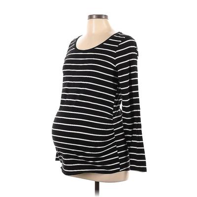 BumpStart Long Sleeve T-Shirt: Black Tops - Women's Size Medium Maternity