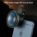 Obiettivo Fisheye 2 in1 Obiettivo per fotocamera macro grandangolare per iPhone 14 13 Obiettivo macro Fish Eye 2IN1 per obiettivi per smartphone con clip per telefono