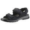 Riemchensandale WALDLÄUFER "HARALD", Herren, Gr. 10 (44,5), blau (dunkelblau), Nubukleder, sportlich, Schuhe, Sommerschuh, Klettschuh, Outdoorschuh, in Weite G