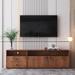 Multi-Storage Space TV Stand with Slide Rail and Solid Wood Handles up to 65-inch TV