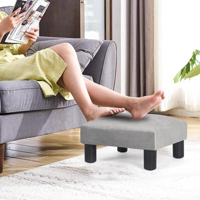 Adeco Ottoman Upholstered Fabric Footrest Pet Steps Dog Stair Stool