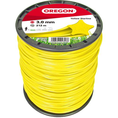 Gelber Freischneidefaden sternförmig Yellow Starline 3,0 mm Durchmesser 212 m Länge - Oregon