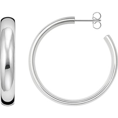 Paar Creolen THOMAS SABO "Chunky mittelgroß, CR640-001-21, CR640-413-39", silber (silberfarben), Ohrringe, Damen, Silber 925 (Sterlingsilber) Image