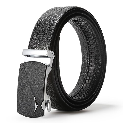 Herren Gürtel Automatische Schnalle Schnelle Veröffentlichung Legierung Langlebig Verstellbar Einfach Silber Schwarz Outdoor Täglich Taillengürtel Image