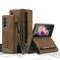 Handy Hülle Handyhüllen Für Samsung Galaxy Z Fold 7 Z Fold 6 Z Fold 5 Z Fold 4 Z Fold 3 Ganzkörperhülle Stifthalter Staubdicht Ständer Einfarbig Rüstung PU-Leder