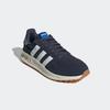 Sneaker ADIDAS SPORTSWEAR, Gr. 42,5, blau (shadow navy, cloud weiß, matte silber), Textil, Leder, Synthetik, sportlich, Schuhe, inspiriert vom Design des adidas LA Trainer
