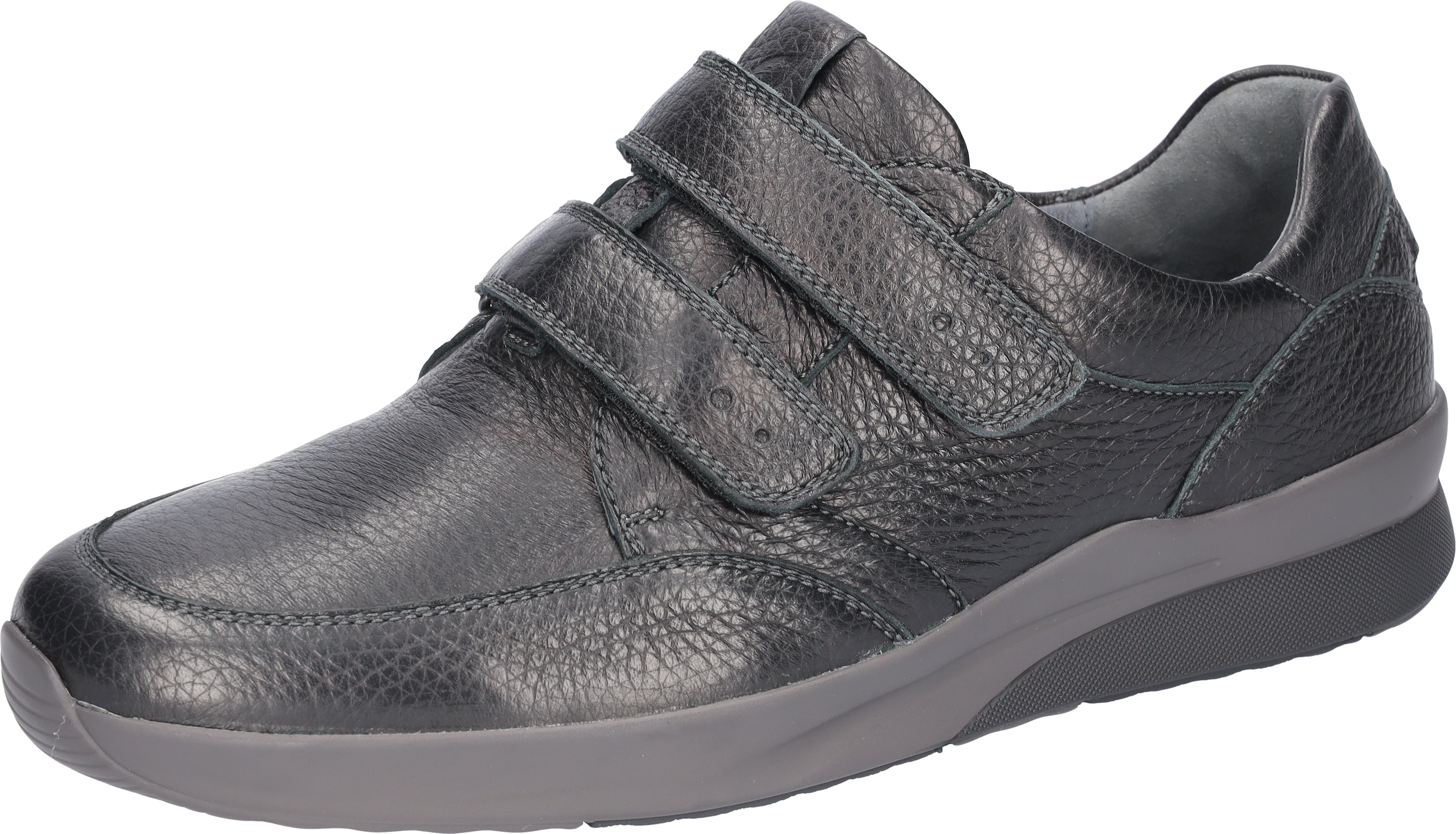 Klettschuh WALDLÄUFER "K-FABIAN", Herren, Gr. 7,5 (41), schwarz, Nappaleder, unifarben, Schuhe, Halbschuh, Sneaker, Bequemschuh in Komfortweite H (=sehr weit)