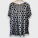 Lularoe Tops | Lularoe Plus Size Women Gray Polka Dot Minnie Mouse Print Perfect Shirt Size 3x | Color: Black/Gray | Size: 3x