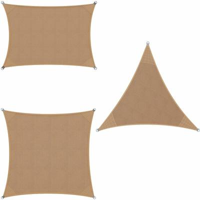 Detex® Sonnensegel Wasserabweisend Sonnenschutz 50+ UV-Schutz Garten Segeltuch mit Ösen Sichtschutz Image