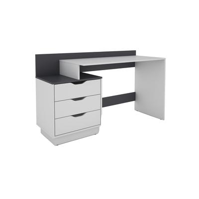 Schreibtisch mit Schubkästen beidseitig montierbar, B 138 cm, weiß