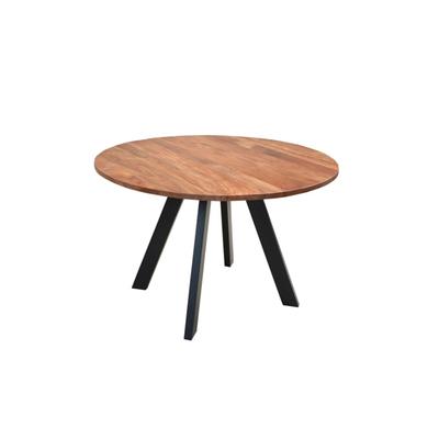 Esstisch mit runder Platte aus Akazienholz, D 120 cm, H 76 cm, natur