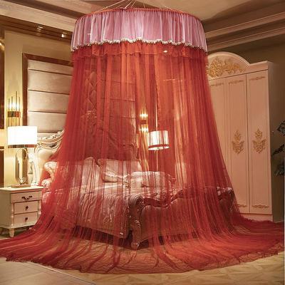 Indoor Bed Canopy Mosquito Net with Double-layer Luxury Top Easy Installation,suitable for couples family