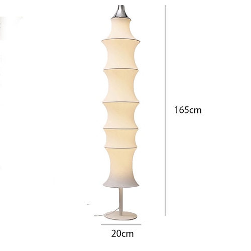 LED-Stehlampe, 3-farbiges Licht, dekorative Säulen aus Seide, moderne zeitgenössische Eck-Stehlampe für Wohnzimmer, 110-240V Image