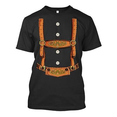 Bier Cosplay Kostüm T-Shirt-Ärmel Bedruckt Klassisch Streetstyle Für Paar Herren Damen Erwachsene Karneval Oktoberfestbier Heißprägen Party Casual Image