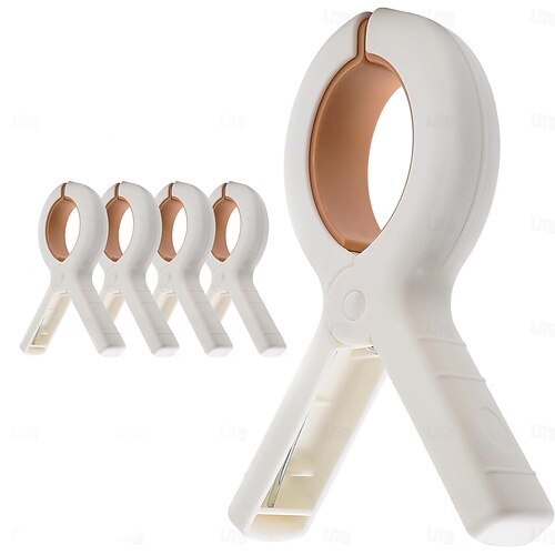 4er-Pack extra große Strandtuchklammern, 13 cm lange Handtuchklammern für Strandstühle, Kreuzfahrtschiffe, strapazierfähig, Handtuchhalter-Clips für Kleidung, Pool, Boot, 2 Farben: Khaki und Blau Image