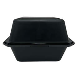 25x DishCircle Hamburgerbox aus robustem Kunststoff, schwarz Image