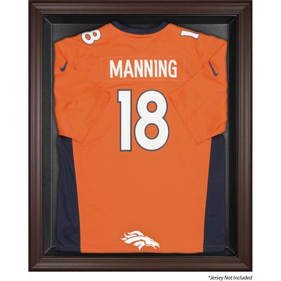 Vitrine mit Logo-Trikot der Denver Broncos in Braun mit Rahmen Image