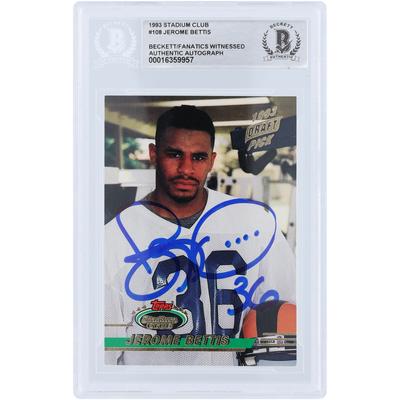 Jerome Bettis Los Angeles Rams signierte 1993 Topps Stadium Club #108 Beckett Fanatics bezeugte authentifizierte Rookie-Karte Image