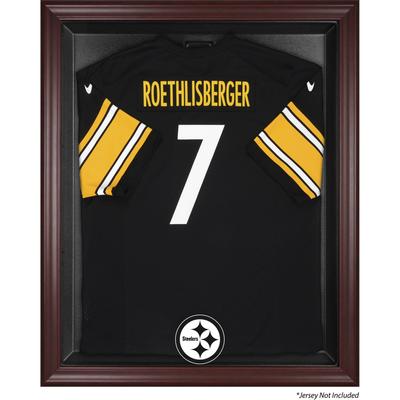 Vitrine mit Trikotrahmen der Pittsburgh Steelers aus Mahagoni Image