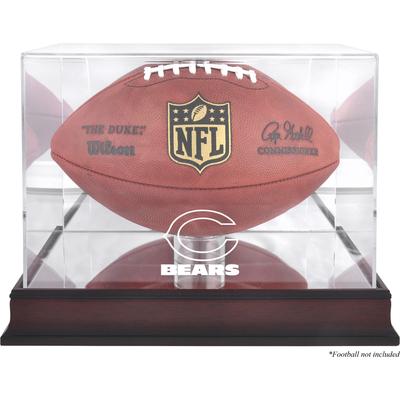Vitrine mit Football-Logo der Chicago Bears aus Mahagoni mit verspiegelter Rückseite Image