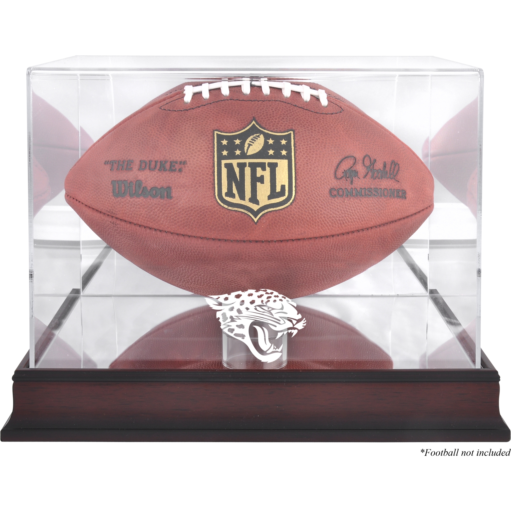 Jacksonville Jaguars (2013-heute) Mahagoni-Football-Vitrine mit Spiegelrückseite Image