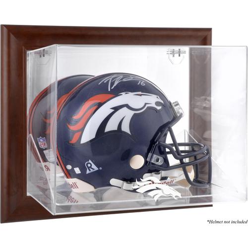 Denver Broncos – Braun gerahmte, wandmontierbare Helmhülle mit Logo