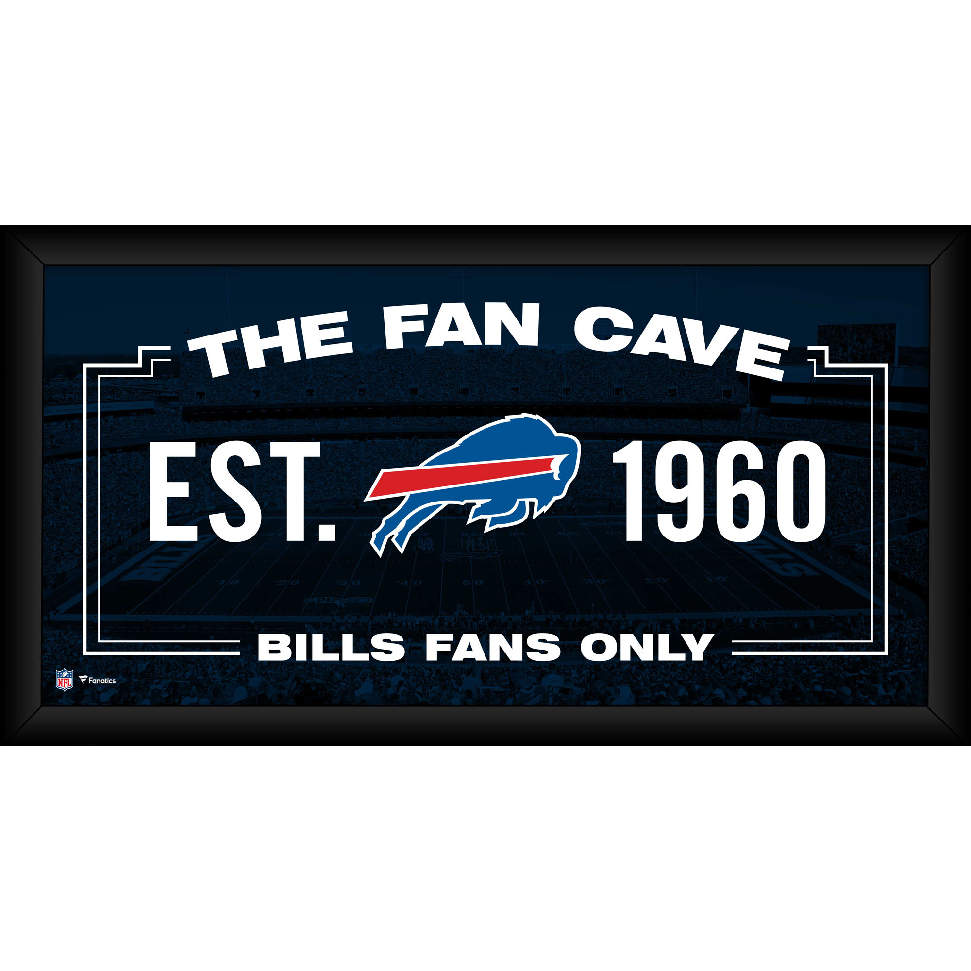 Buffalo Bills – Gerahmte 10 x 20 Zoll große Fan-Cave-Collage Image