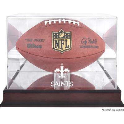 Vitrine mit Football-Logo der New Orleans Saints aus Mahagoni mit verspiegelter Rückseite Image