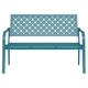 Grand Patio Garden Bench, Outdoor Bench with Anti-Rust Steel Metal Frame, Stamped Pattern, Choice of Colours, Suitable for Indoor, Outdoor, Patio,