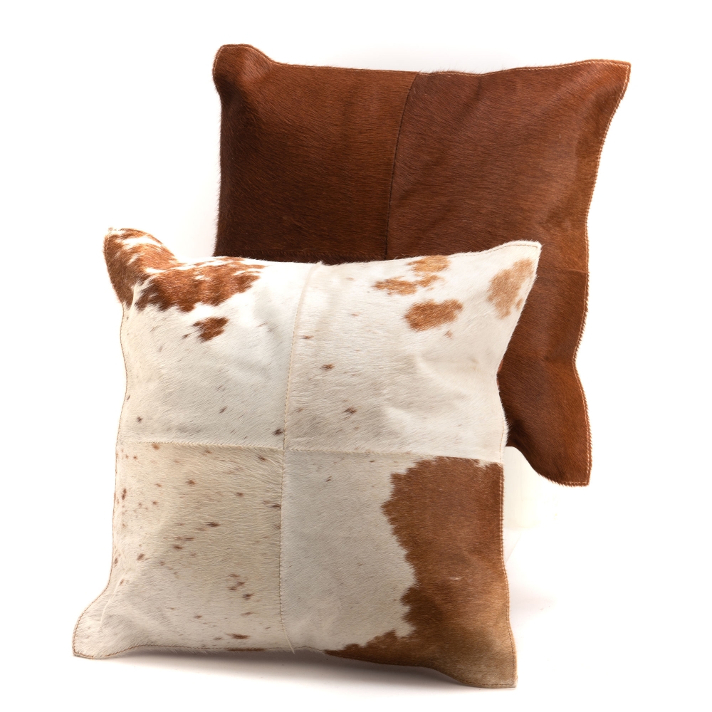 Kissen Skin 40x40 cm braun x2 - Mehrfarbig Quadratisch Polyester Amadeus 40x8 cm Image