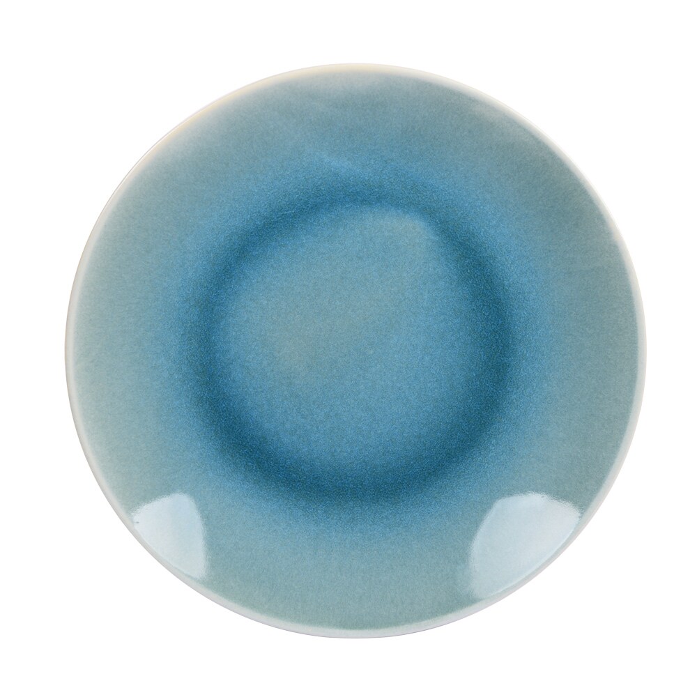 TABLE PASSION flacher Teller Lagune 27 cm x6 Blau Rund Sandstein Image