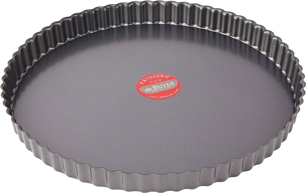 DE BUYER Tarteform 32 cm mit Antihaftbeschichtung, abnehmbar Grau Rund Stahl Image