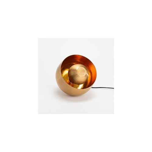 Tischlampe Samuel vergoldet klein - Rund Metall Amadeus 22.5x20.5 cm