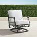 Carlisle Swivel Lounge Chair with Cushions in Slate Finish - Standard, Outdoor Velvet Air Blue - Frontgate