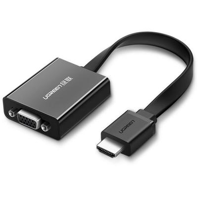 Ugreen Adapter HDMI - VGA Micro USB / Audio 3,5 mm Miniklinke schwarz