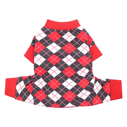Hund Katze Overall Schlafanzug Klassicher Stil Lässig Winter Atmungsaktiv Weich Waschbar Bequem Alltagstauglich Hundebekleidung for Bichon Frise Zwergspitz Baby Haustier Papillon Klein Image