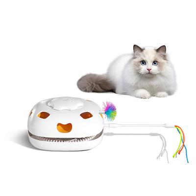 Chew Toy Feather Toy Interactive Toy Squeak Toy Catnip Toy with LED Durable Automatic USB Charger Pet Exercise for Cat Kitten Indoor Pet Play