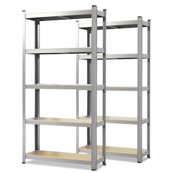 KARAT Schwerlastregal Lakota - 2er Set - Traglast bis 875 kg - Individuell einsetzbar - Verzinkt -200 x 120 x 60 cm Image