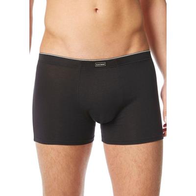 Boxershorts BRUNO BANANI "Short Infinity", Herren, Gr. XL, schwarz, Obermaterial: 47% Baumwolle, 47% Modal, 6% Elasthan, unifarben, körpernah, Unterhosen, mit kontrastfarbenen Logobund Image