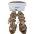 Nine West Shoes | Nine West Tan Suede Wedge Gladiator Sandals Size 8 | Color: Tan | Size: 8